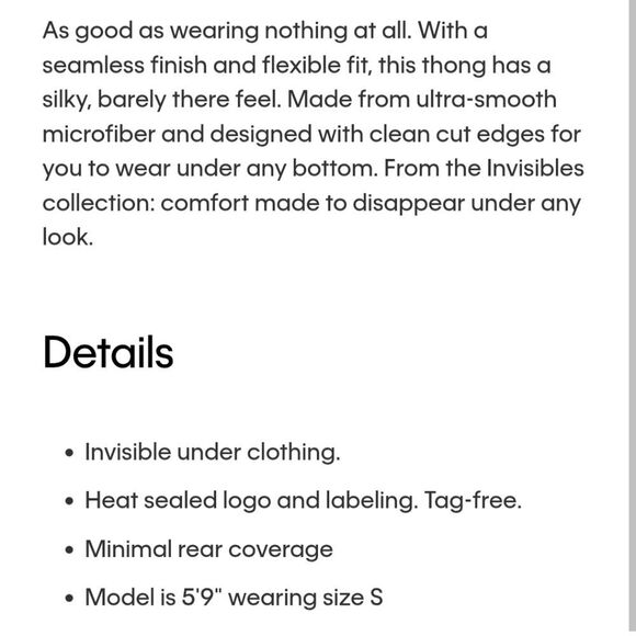 Calvin Klein Invisible Thong- Nymphs Thigh - Picture 6 of 8